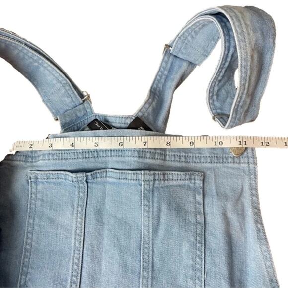Disney Women's Mickey Mouse 28 Blue Jeans Overalls Pants Bib Size Small - Picture 8 of 8